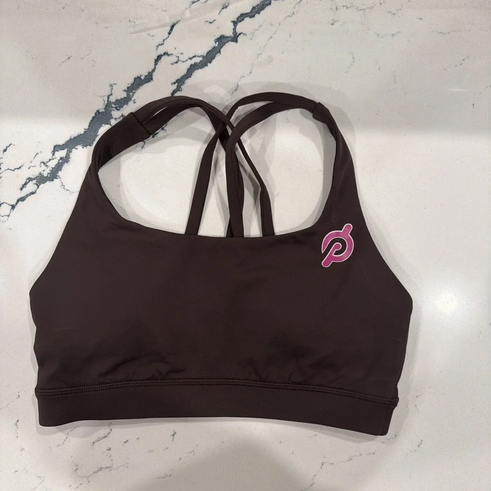 NEW Lululemon x Peloton‎ Sports Bra 4 Brown Energy Bra Medium Support